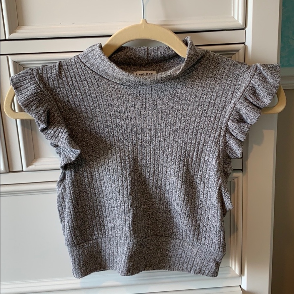 Free People Ruffle Crop Top Small